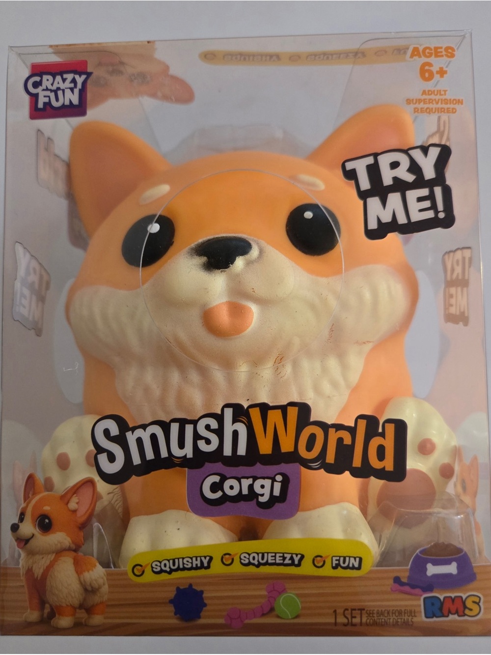 SmushWorld Corgi Squishy Toy - Orange